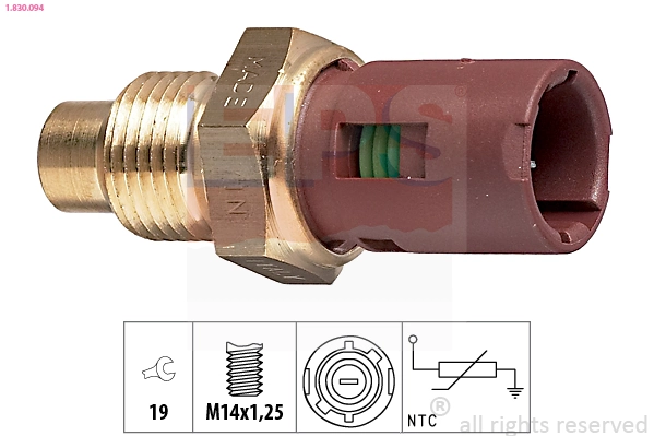 Sensor, coolant temperature Made in Italy - OE Equivalent 1.830.094