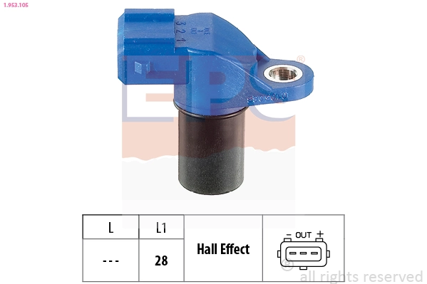 Sensor, engine speed Made in Italy - OE Equivalent 1.953.105