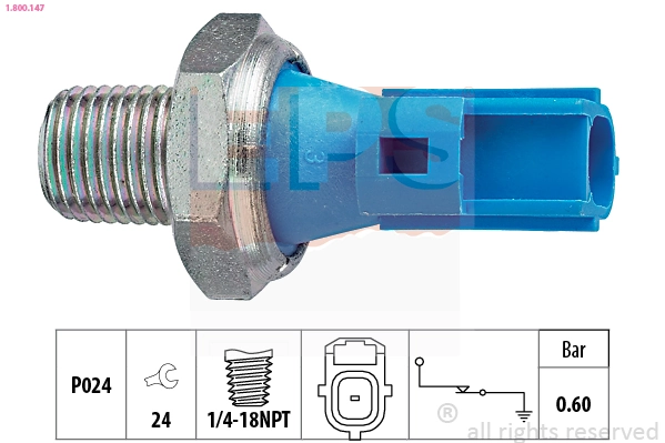 Oil Pressure Switch Made in Italy - OE Equivalent 1.800.147