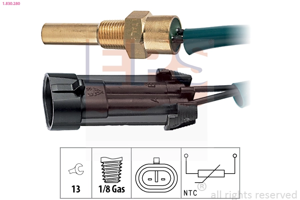 Sensor, coolant temperature Made in Italy - OE Equivalent 1.830.280