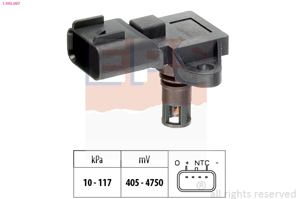 Air Pressure Sensor, altitude adaption Made in Italy - OE Equivalent 1.993.097
