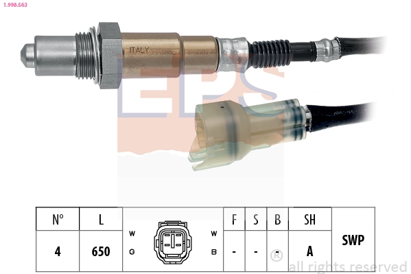 Oxygen Sensor Made in Italy - OE Equivalent 1.998.563