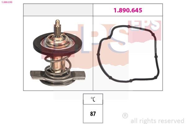 Thermostat, coolant Made in Italy - OE Equivalent 1.880.595