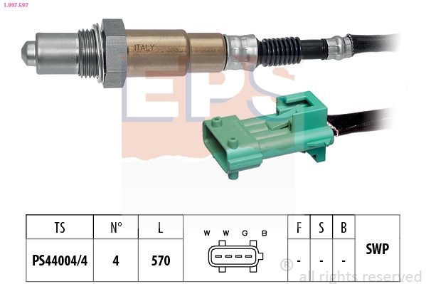 Oxygen Sensor Made in Italy - OE Equivalent 1.997.597