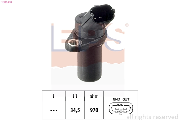 Sensor, crankshaft pulse Made in Italy - OE Equivalent 1.953.235