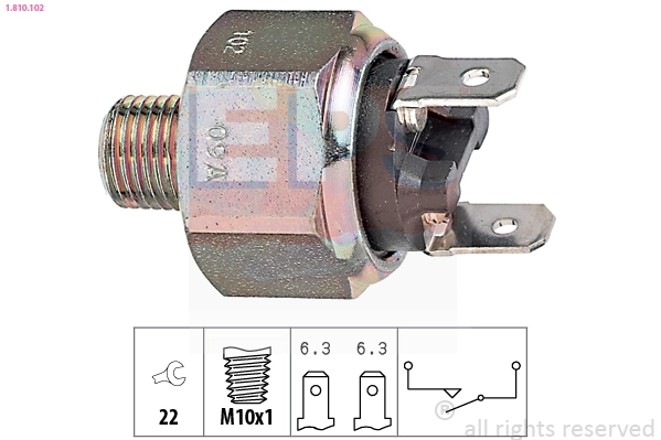 Stop Light Switch Made in Italy - OE Equivalent 1.810.102