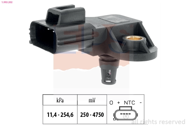 Air Pressure Sensor, altitude adaption Made in Italy - OE Equivalent 1.993.202