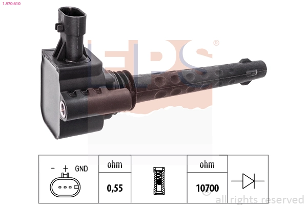 Ignition Coil Made in Italy - OE Equivalent 1.970.610