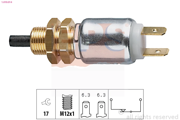 Stop Light Switch Made in Italy - OE Equivalent 1.810.014