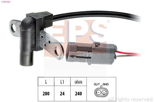 Sensor, crankshaft pulse Made in Italy - OE Equivalent 1.953.023