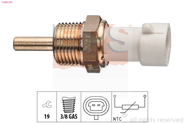 Sensor, coolant temperature Made in Italy - OE Equivalent 1.830.335