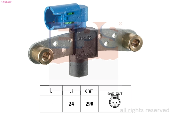 Sensor, crankshaft pulse Made in Italy - OE Equivalent 1.953.597