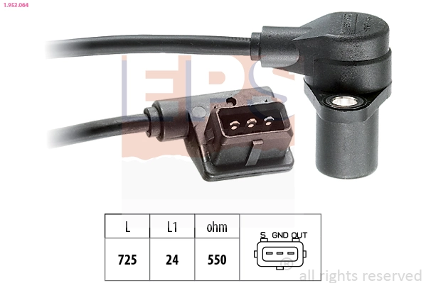 Sensor, crankshaft pulse Made in Italy - OE Equivalent 1.953.064