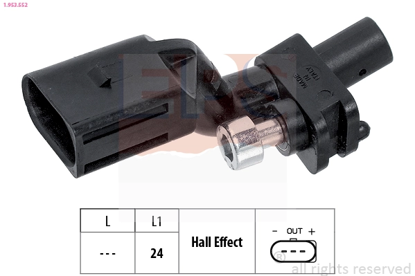 Sensor, crankshaft pulse Made in Italy - OE Equivalent 1.953.552