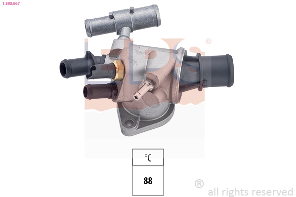 Thermostat, coolant Made in Italy - OE Equivalent 1.880.567