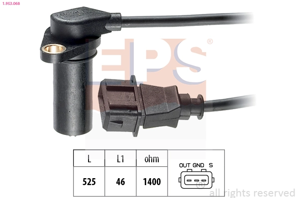 Sensor, crankshaft pulse Made in Italy - OE Equivalent 1.953.068