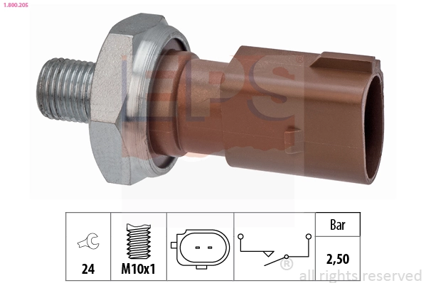 Oil Pressure Switch Made in Italy - OE Equivalent 1.800.205