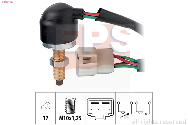 Stop Light Switch Made in Italy - OE Equivalent 1.810.166