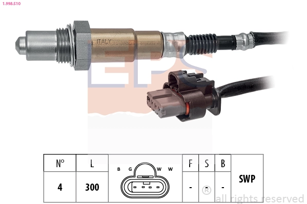Oxygen Sensor Made in Italy - OE Equivalent 1.998.510