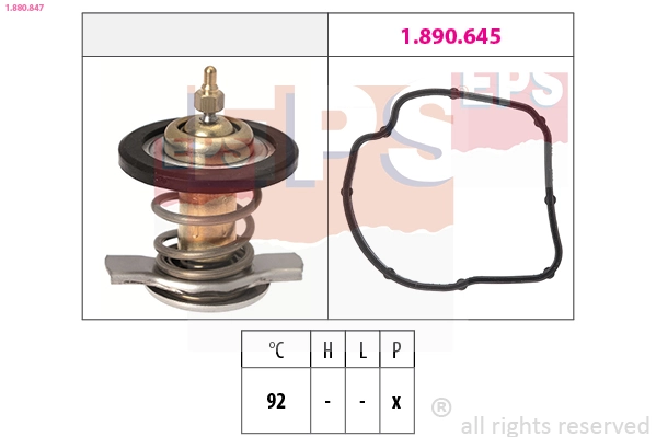 Thermostat, coolant Made in Italy - OE Equivalent 1.880.847