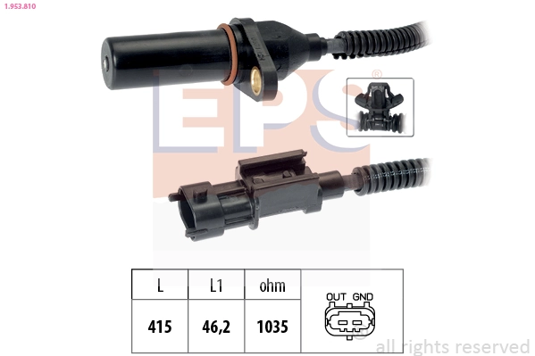 Sensor, crankshaft pulse Made in Italy - OE Equivalent 1.953.810
