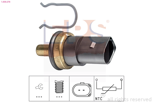 Sensor, coolant temperature Made in Italy - OE Equivalent 1.830.278