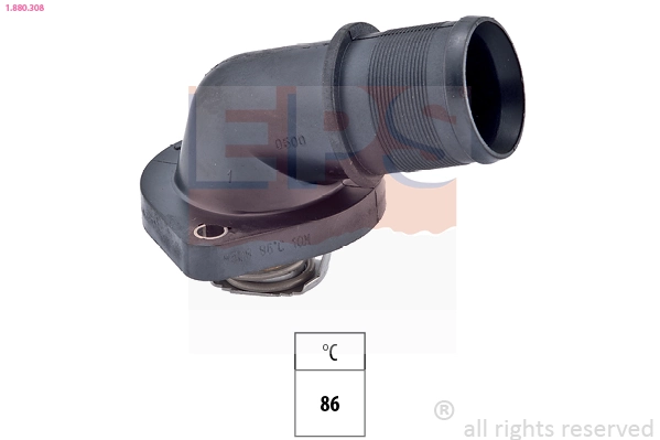 Thermostat, coolant Made in Italy - OE Equivalent 1.880.308