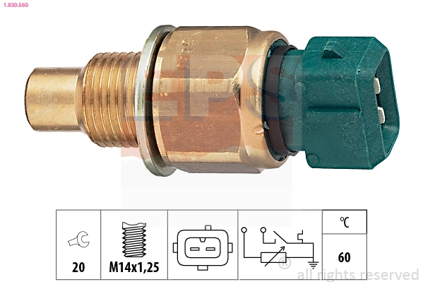 Sensor, coolant temperature Made in Italy - OE Equivalent 1.830.560