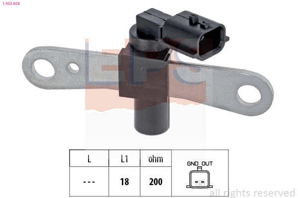 Sensor, crankshaft pulse Made in Italy - OE Equivalent 1.953.658