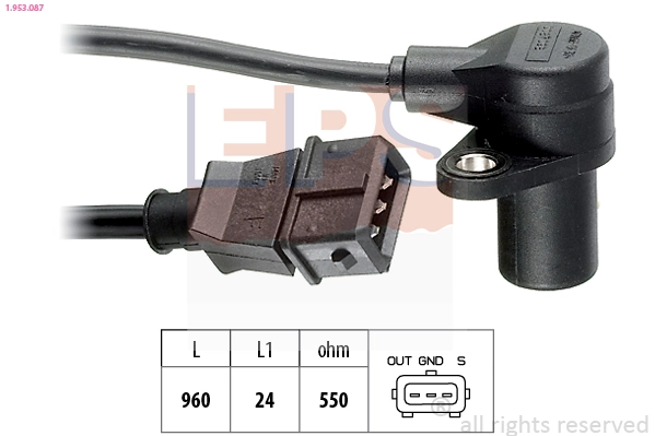 Sensor, crankshaft pulse Made in Italy - OE Equivalent 1.953.087