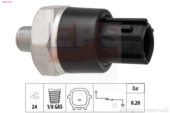 Oil Pressure Switch Made in Italy - OE Equivalent 1.800.166