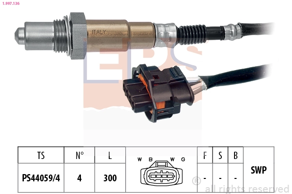 Oxygen Sensor Made in Italy - OE Equivalent 1.997.136