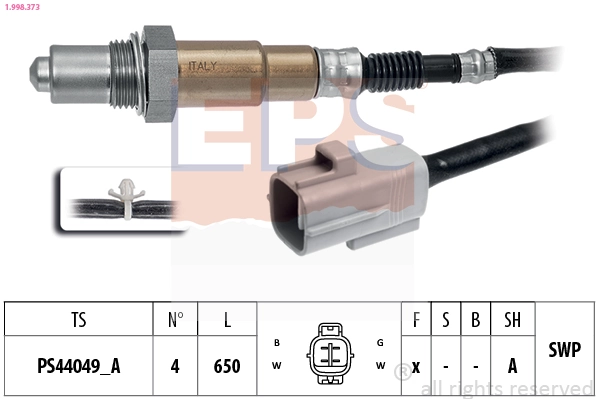 Oxygen Sensor Made in Italy - OE Equivalent 1.998.373