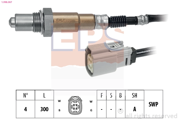 Oxygen Sensor Made in Italy - OE Equivalent 1.998.367