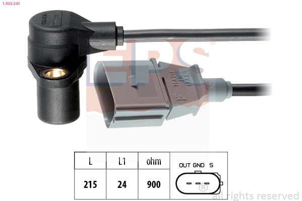 Sensor, crankshaft pulse Made in Italy - OE Equivalent 1.953.241
