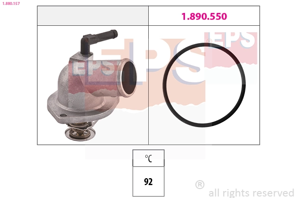 Thermostat, coolant Made in Italy - OE Equivalent 1.880.157