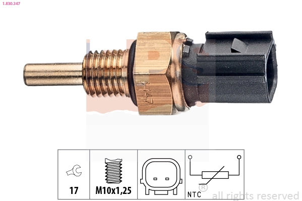 Sensor, coolant temperature Made in Italy - OE Equivalent 1.830.347