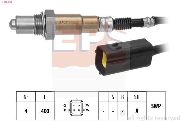Oxygen Sensor Made in Italy - OE Equivalent 1.998.559