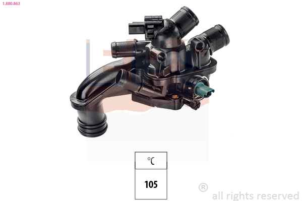 Thermostat, coolant Made in Italy - OE Equivalent 1.880.863