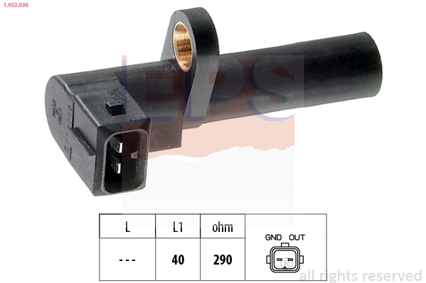 Sensor, crankshaft pulse Made in Italy - OE Equivalent 1.953.036