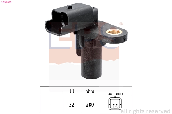 Sensor, crankshaft pulse Made in Italy - OE Equivalent 1.953.579