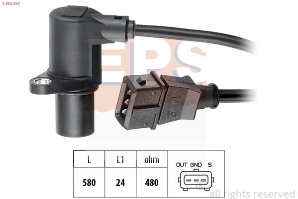 Sensor, crankshaft pulse Made in Italy - OE Equivalent 1.953.297