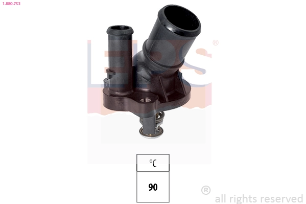 Thermostat, coolant Made in Italy - OE Equivalent 1.880.753