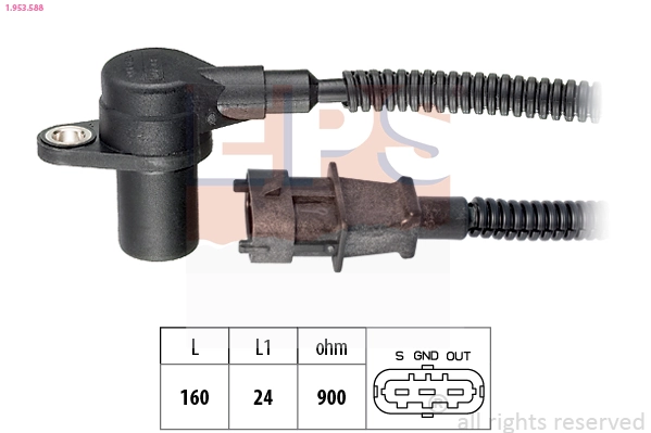 Sensor, crankshaft pulse Made in Italy - OE Equivalent 1.953.588