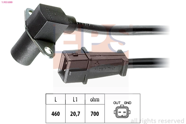 Sensor, crankshaft pulse Made in Italy - OE Equivalent 1.953.030
