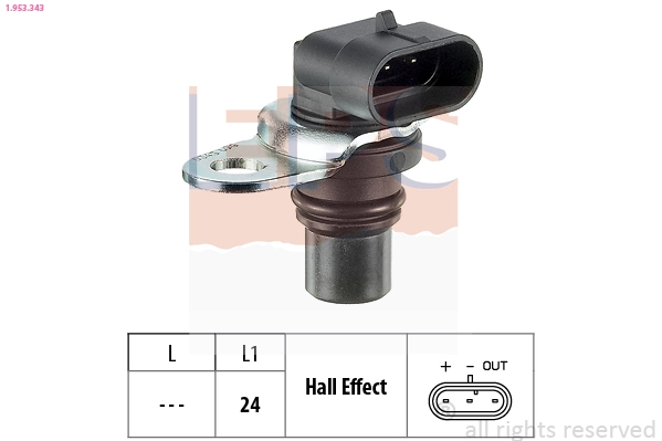 Sensor, camshaft position Made in Italy - OE Equivalent 1.953.343