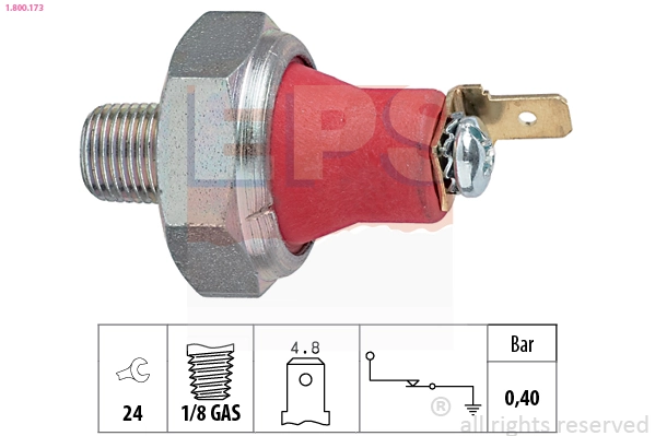 Oil Pressure Switch Made in Italy - OE Equivalent 1.800.173