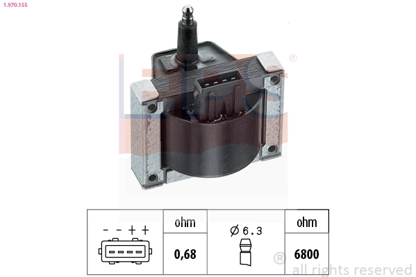Ignition Coil Made in Italy - OE Equivalent 1.970.155