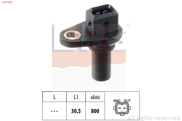 Sensor, engine speed Made in Italy - OE Equivalent 1.953.028