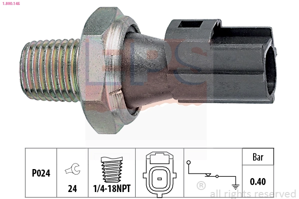 Oil Pressure Switch Made in Italy - OE Equivalent 1.800.145